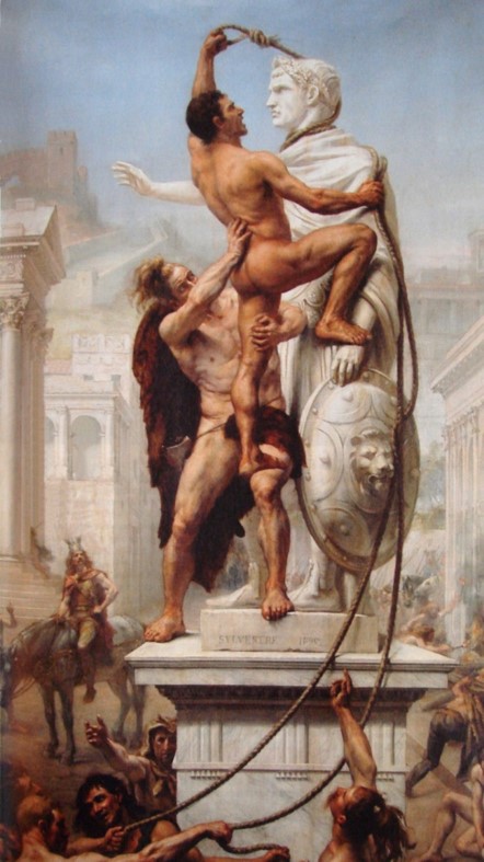 Sack of Rome by the Visigoths on 24 August 410, Joseph-Noël Sylvestre (1847–1926) French artist, notable for his studies of classic scenes from antiquity