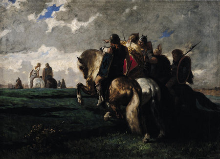 The Barbarians Before Rome, Évariste Vital Luminais (1821 - 1896) French painter.