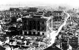 A view of destruction in Tokyo, seen from the top of the Imperial Hotel, which was the only hotel in the region that survived the 1923 earthquake (USGS/George A. Lang Collection).