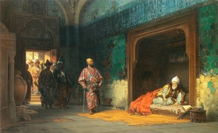 Sultan Bayezid prisoned by Timur, Stanisław Chlebowski, 1878