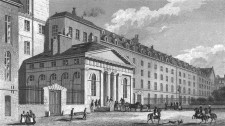 Άποψη του Hotel Dieu (Hopital De L'Hotel Dieu) στο Παρίσι το 1834, του Wallis R. Sculpt