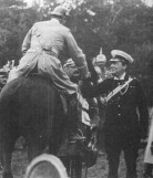 Winston Churchill with the German Emperor Wilhelm II near Würzburg Bavaria Germany in 1909