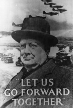 Winston Churchill in War Poster